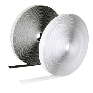Elastisches Flauschband zum Nähen 25 m auf Rolle schwarz oder weiß