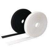 Elastisches Flauschband 8 m schwarz oder weiß