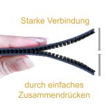 3M Dual Lock DL250/5361 selbstklebendes Klettband, 25 mm breit, schwarz, 25 mm x 100 mm, 4 Einzelstücke