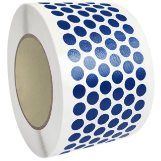 Kleine Klebepunkte aus Gewebe blau