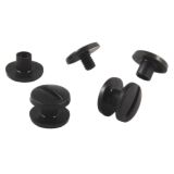 Buchschrauben Kunststoff schwarz 3,5 mm 20 Stück
