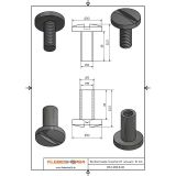 Buchschrauben Kunststoff schwarz 10 mm