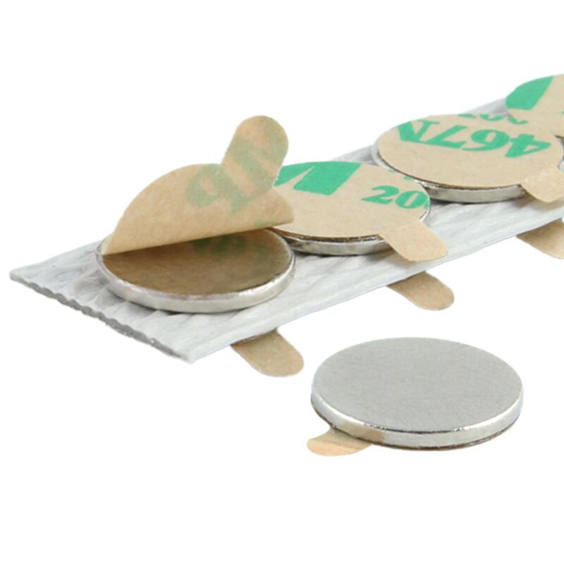 Selbstklebende Neodym Magnet Scheiben & Quadermagnete mit 3M-Kleberücken (40,0 x 20,0 x 1,0 mm - 10 Stück