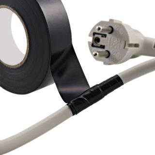 3M Temflex 1500 Elektro-Isolierband aus PVC, schwarz, 19 mm x 25 m