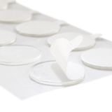 Acrylat Klebepunkte doppelseitig Acrylic Foam hochtransparent 0,5 mm Dicke, Ø 10 mm, 20 Stück