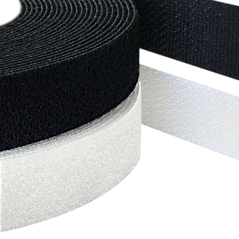 Klettband weiß 20-100mm breit je 1m Klettverschluss Haken und Flauschband 