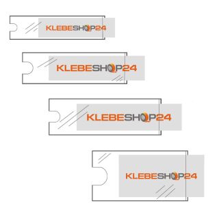Beschriftungsfenster selbstklebend transparent