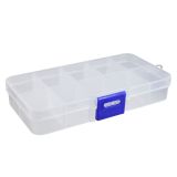 Sortimentsbox für Kleinteile, 12,8 x 6,5 x 2,2 cm, transparent, mit Deckel, 1 Stück