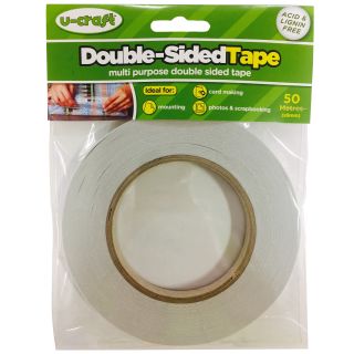 3 mm x 50 m Papiervliesklebeband Doppelseitiges Bastelklebeband 