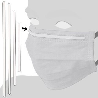 Kombi Paket Gummiband Nasenbügel Mund Nasen Masken Gummilitze 5 mm weich weiss