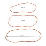 Gummiringe, rot, Durchmesser 50 mm, 1 kg Beutel