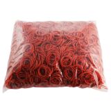 Gummiringe, rot, Durchmesser 80 mm, 1 kg Beutel