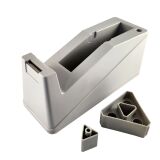 Tischabroller für Klebeband bis 25 mm Breite inklusive 8 Rollen Klebeband je 19 mm x 66 m, grau