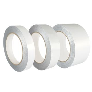 Aluminiumklebeband 19 mm, 30 mm oder 50 mm, Lüftungs-Klebeband aus Reinalufolie mit Acrylatklebstoff, silber, 50 m