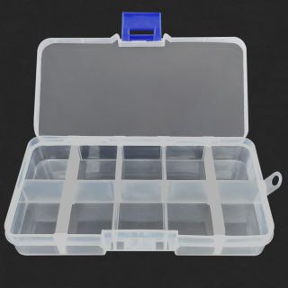 Sortimentsbox für Kleinteile, 12,8 x 6,5 x 2,2 cm, transparent, mit Deckel